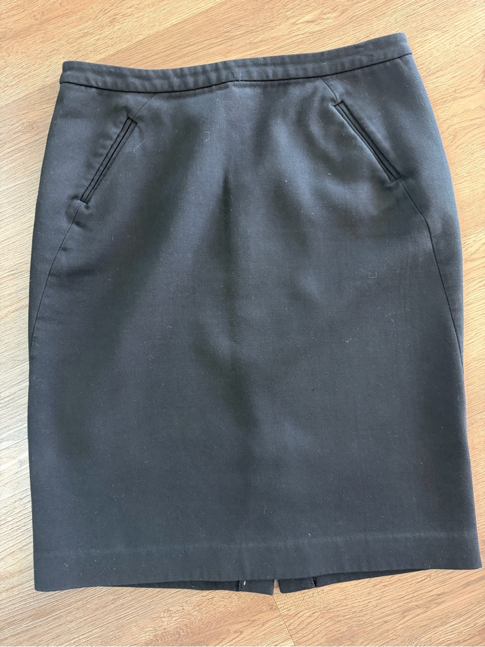 LOFT Black Pencil Skirt with Front Welt Pockets